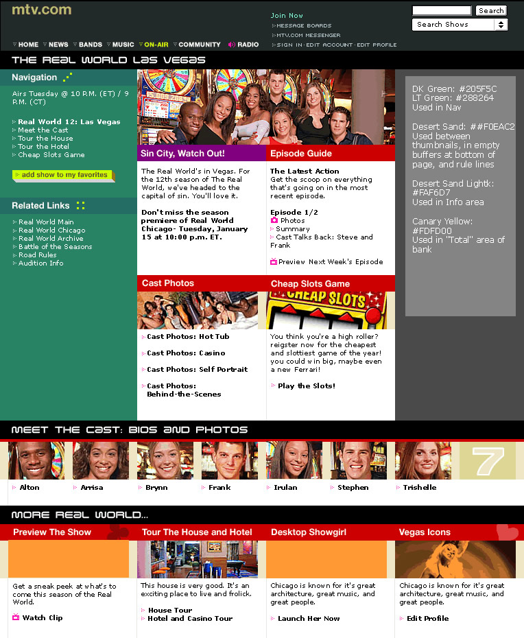 The Real World show page
