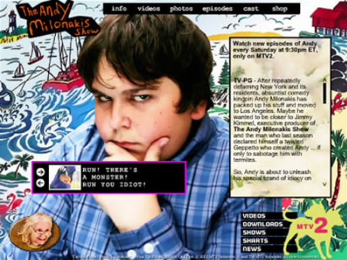 The Andy Milonakis Show homepage
