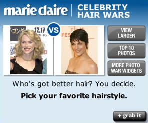 Marie Claire Celebrity Hair Wars widget